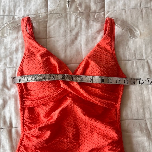 NWT Sea Level Honeycomb Cross Front Multi Fit One Piece 4-6 Tangerine - Picture 13 of 16
